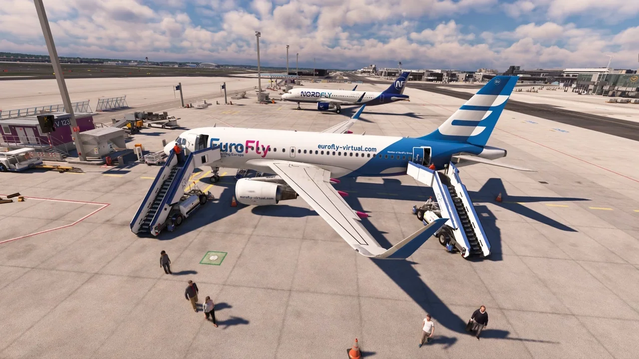 EuroFly aircraft during ground handling