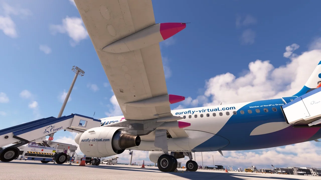 EuroFly Airbus on the apron